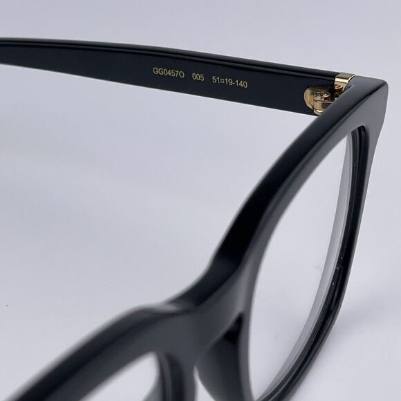 SALE! NEW GUCCI WEB GG0457O 005 Black Gold Square Women Eyeglasses main image 4